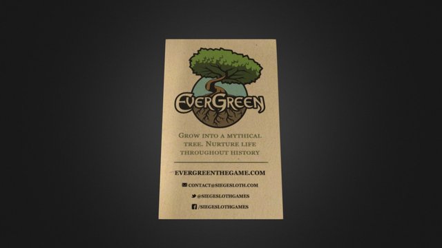 Evergreen 2016 Card Mockup 3D Model