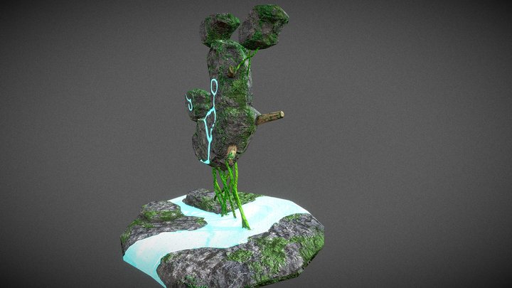 Floating Stones 3D Model