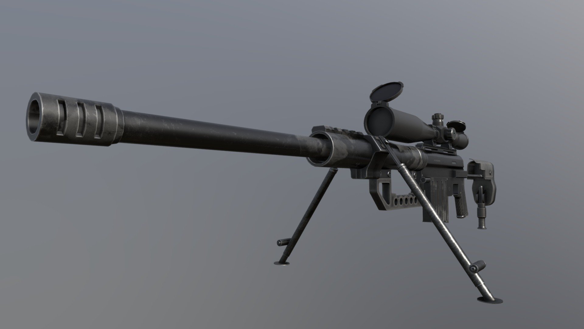 408 Intervention Sniper Rifle - 3D model by Abdelkarim Zahr ...