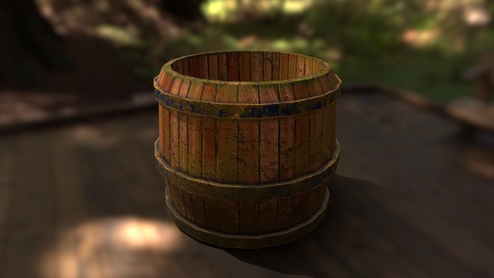 Barrel  - Low Poly 3D Model