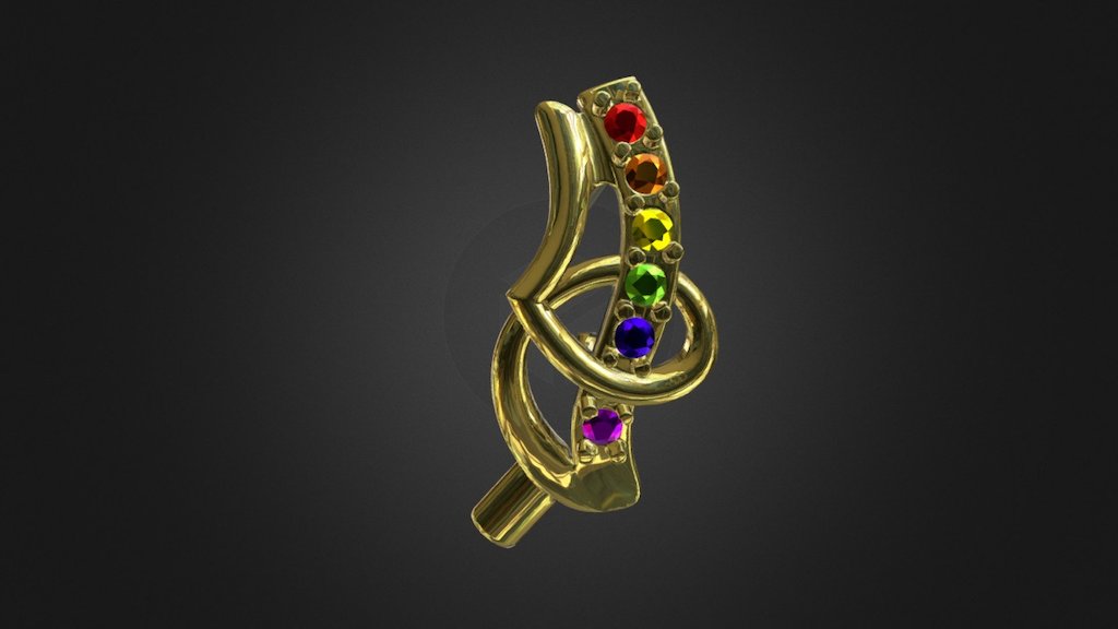 Colorful diamond stone stud