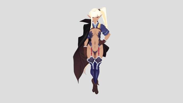 Kuroinu Caped Cloe 3D Model