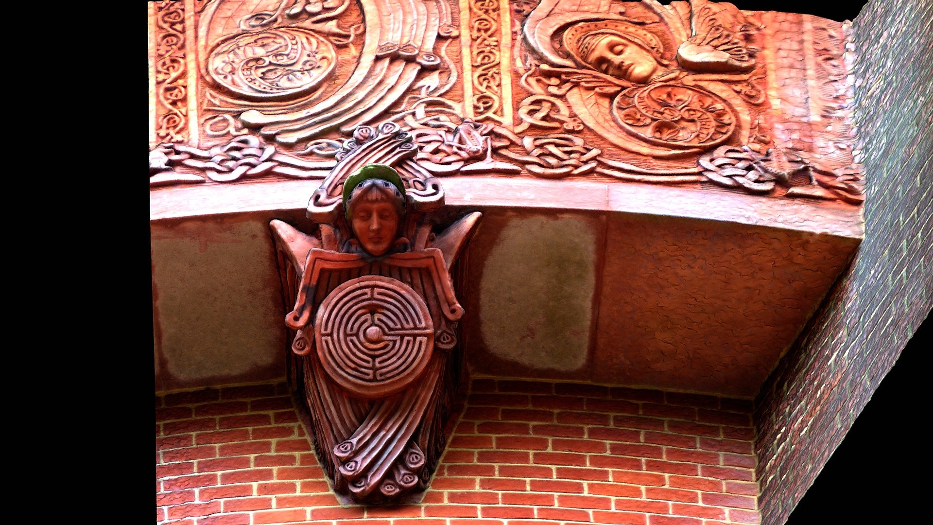 Angel with labyrinth, Watts Chapel, Compton - 3D model by Kenneth Lymer ...