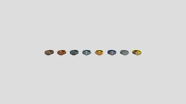 Gorilla Tag Ranked Belts 3D Model