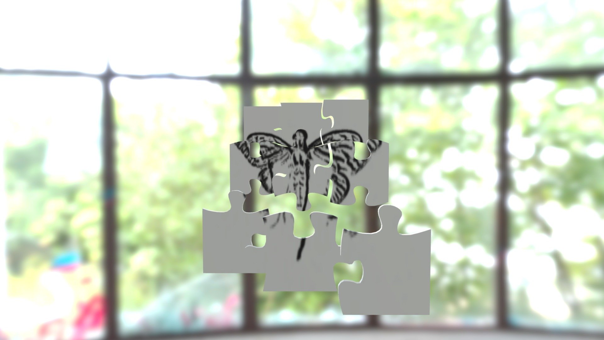 Cicada Puzzle (Anamorphic Illusion) Download Free 3D model by Pichael