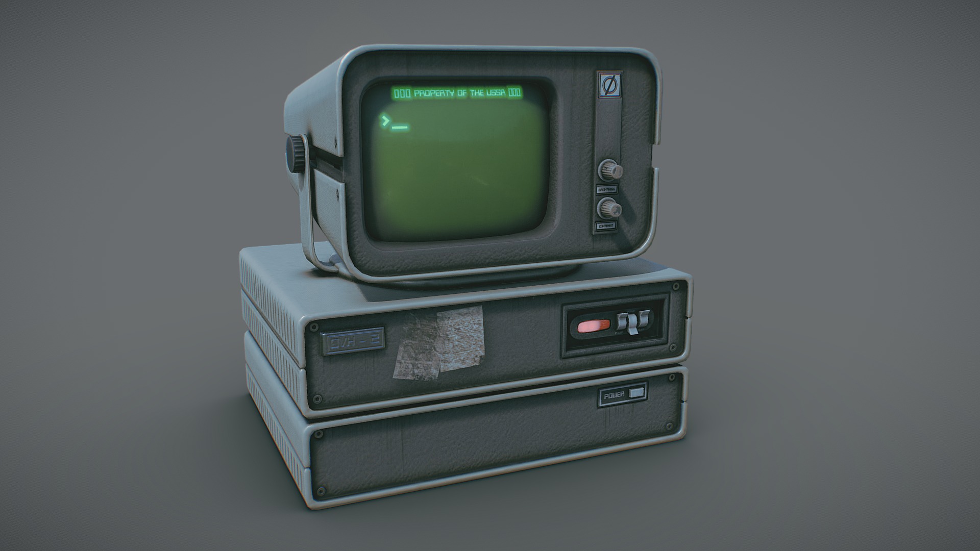 3D model Soviet DVK-2 Computer - This is a 3D model of the Soviet DVK-2 Computer. The 3D model is about a small electronic device.