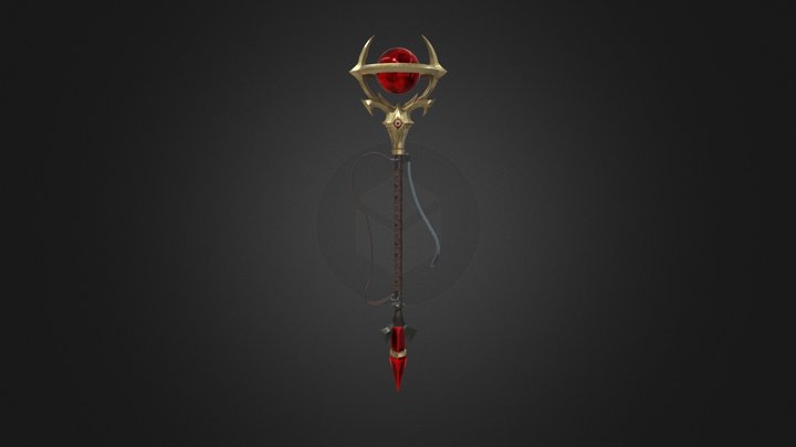 Finals_Clerino_Magic Staff 3D Model