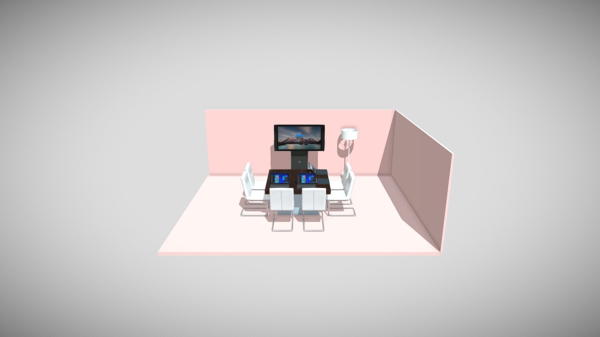 ruang rapat - 3D model by Desyiryanti [15d8649] - Sketchfab