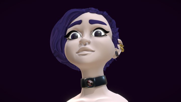 Stylized Sub-D Female Character 3D Model