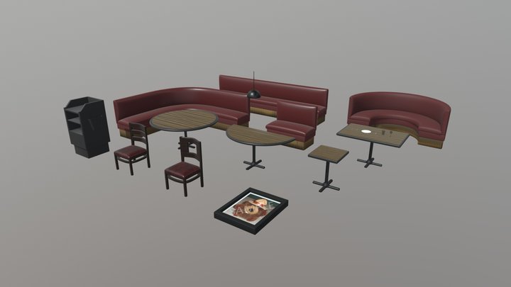 Restaurant Asset Pack 3D Model
