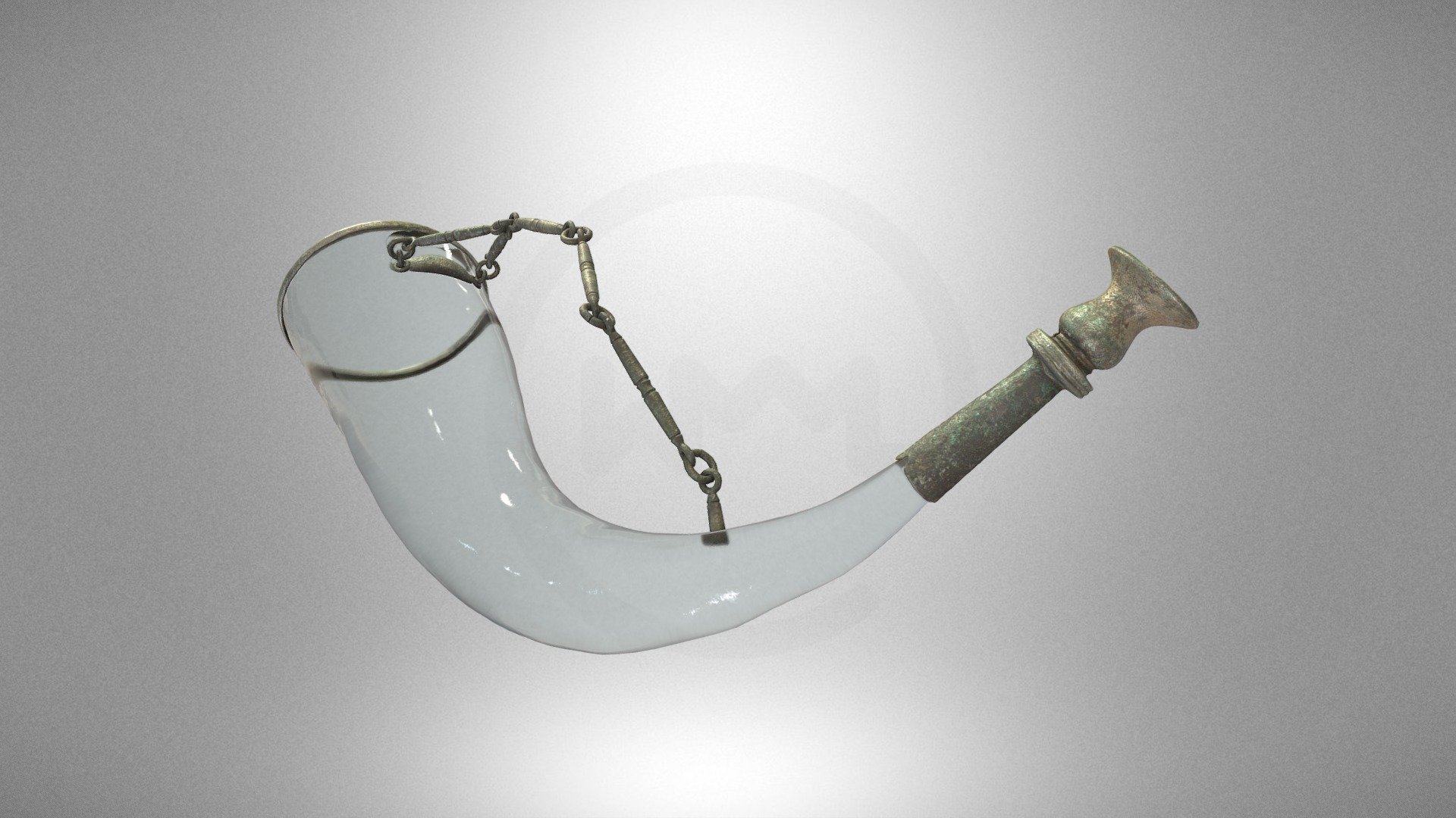 A set of drinking horn fittings and a chain No.1 Download Free 3D