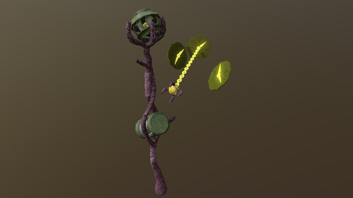 Time Staff Weapon Design 3D Model