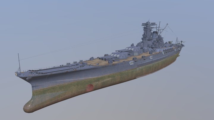 Yamato Class Battleship Modernization(1946.ver) 3D Model