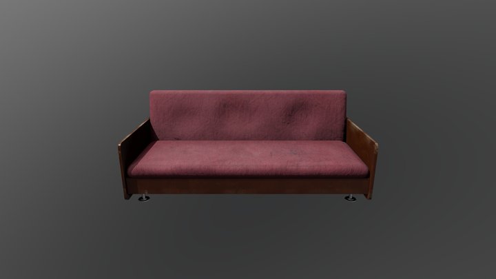 Soviet sofa 3D Model