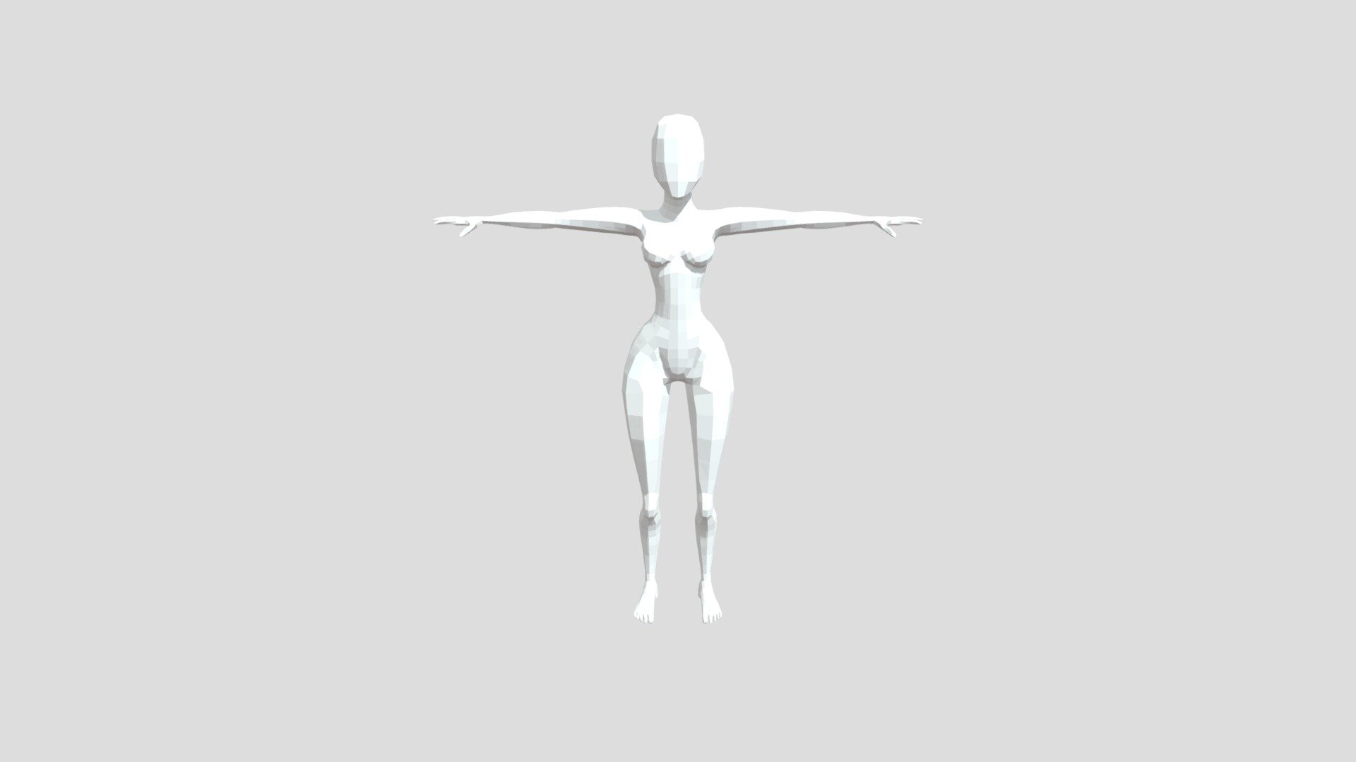 Stylized low poly female base mesh - Download Free 3D model by vlaazzz ...
