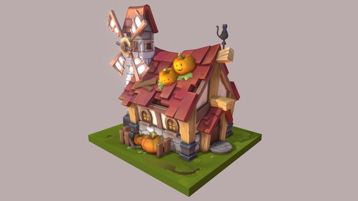 Pumpkin, Farmer's house 3D Model