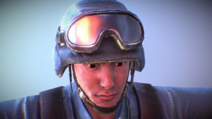 Game Ready Swat Character 3D Model