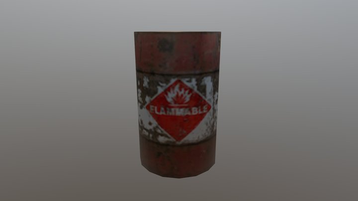 Half-Life Barrel LOD1,2,3 3D Model