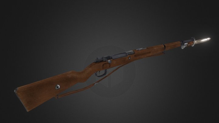 Karabinek wz.29 + Bayonet 3D Model