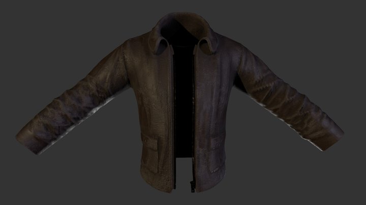 Indiana Jones Wested Leather Coat 3D Model
