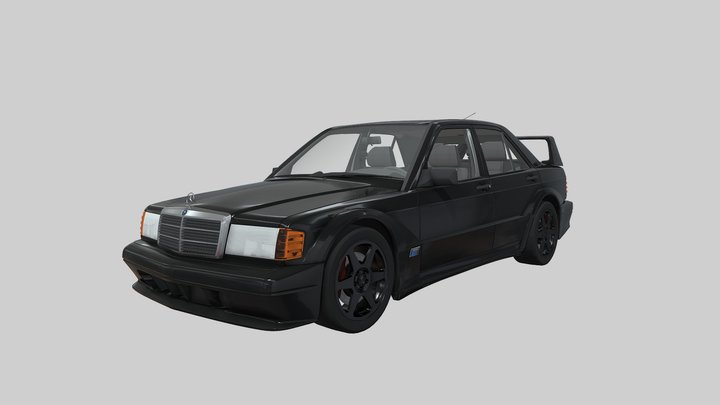 Mercedes 190E EVO 1982 3D Model Free 3D Model