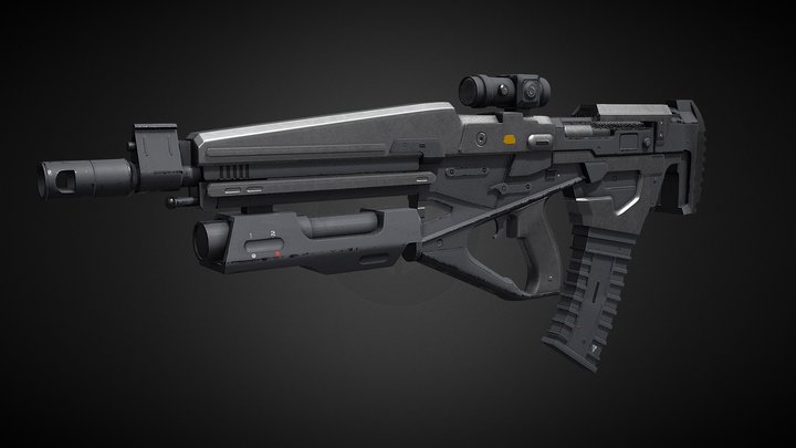 Destiny Pulse Rifle 3D Model