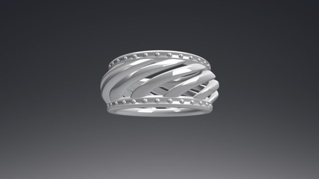 Spiral Bangle Bracelet 3D Model