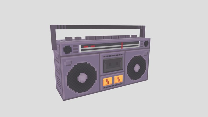 Low-poly Boombox 3D Model
