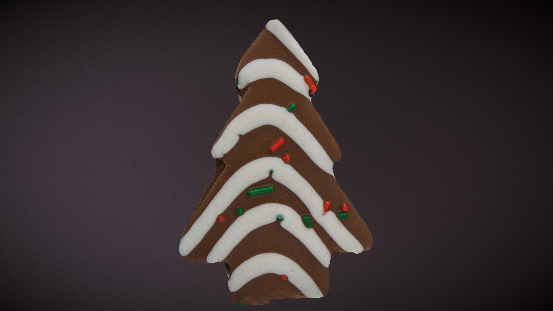 3D model Little Debbie Christmas Tree Cake - This is a 3D model of the Little Debbie Christmas Tree Cake. The 3D model is about a white and brown ice cream cone.