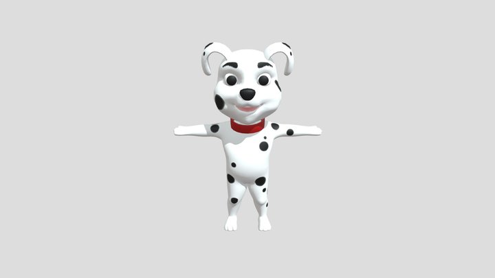 White Dog 3D Model