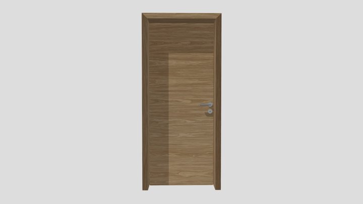 WOODEN DOOR LOW POLY