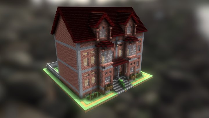 Minecraft Immeuble Building 3 3D Model