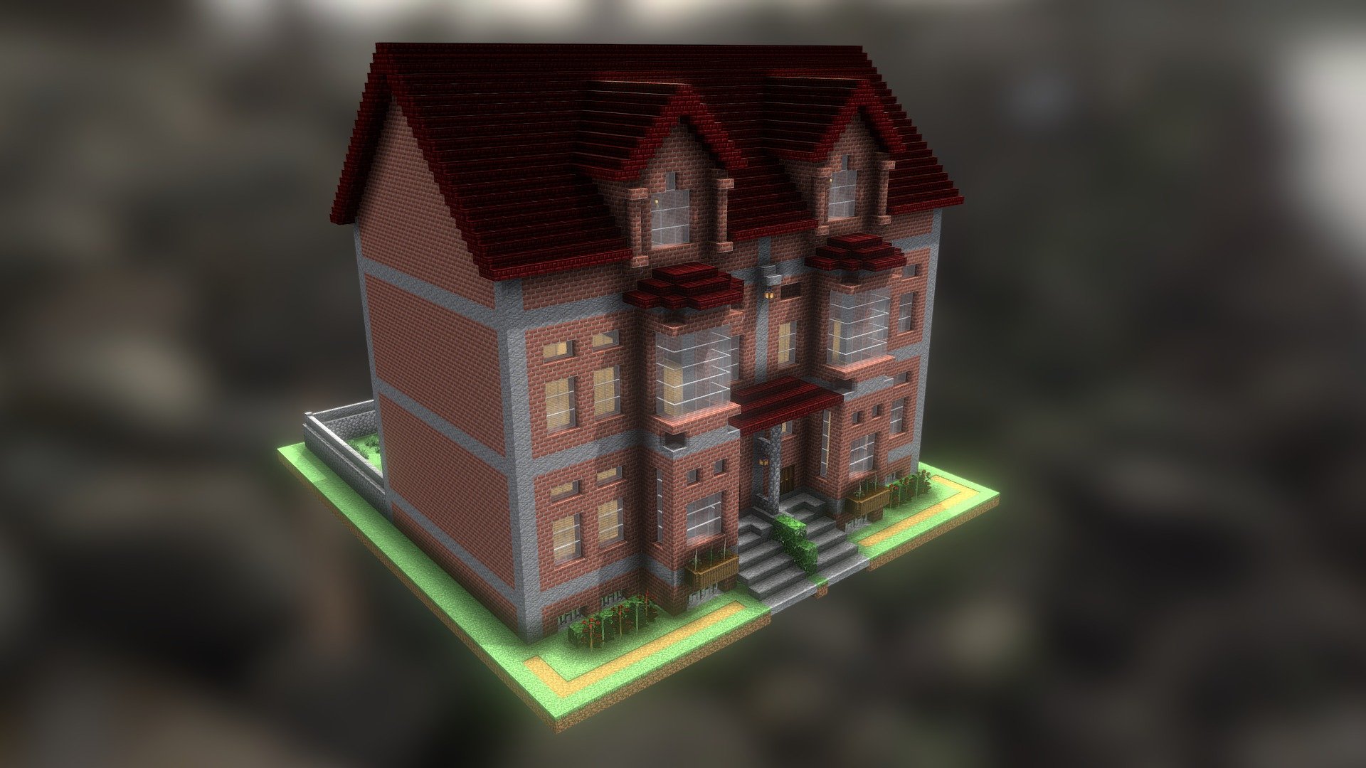 Minecraft Immeuble Building 3 - Download Free 3D model by RH (@rhoce