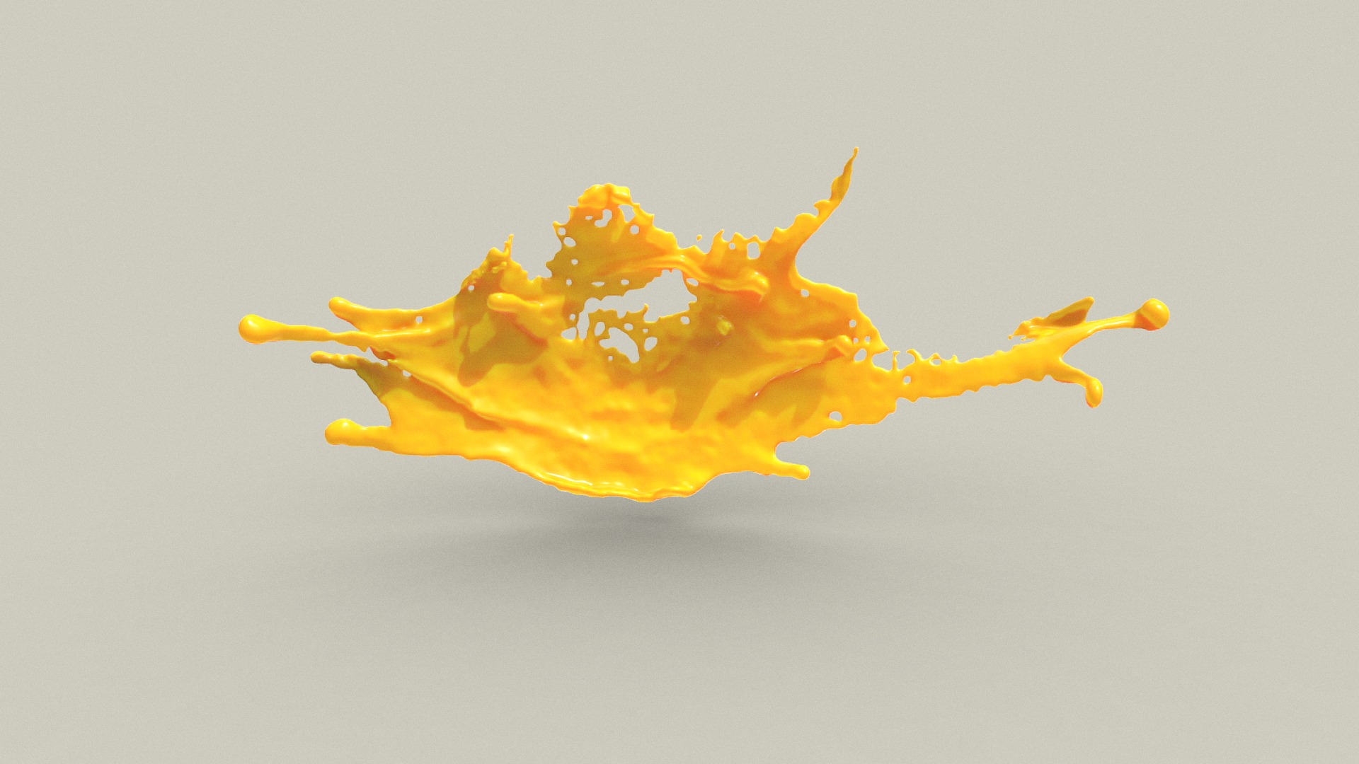 3D model Splat 2 - This is a 3D model of the Splat 2. The 3D model is about a yellow sea creature.