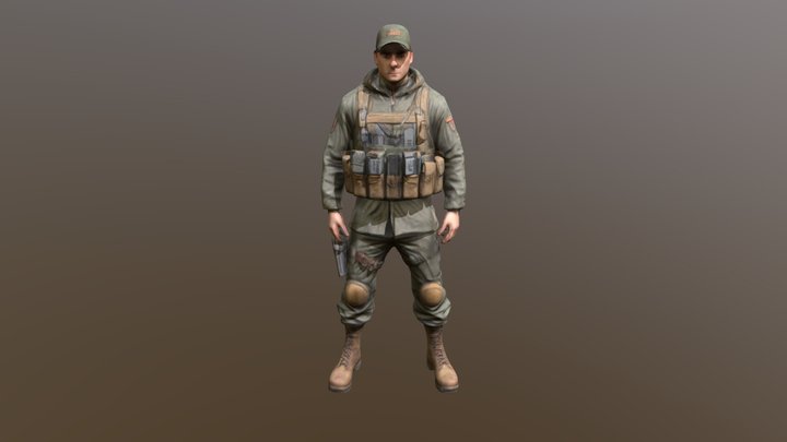 Russian Soldier 3D Model