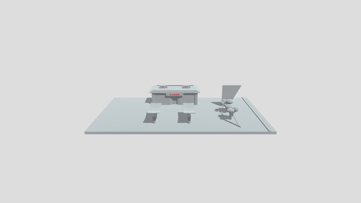 Gas station 3D Model