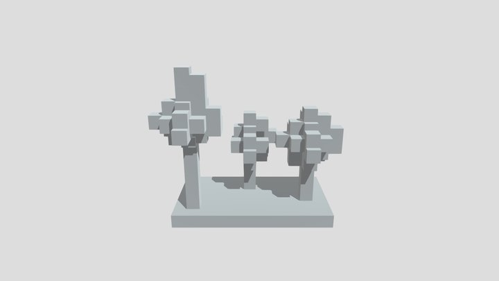 minecraft trees 3D Model