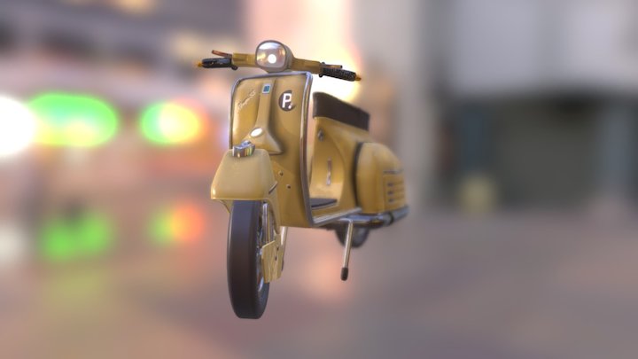 A regular Vespa 3D Model