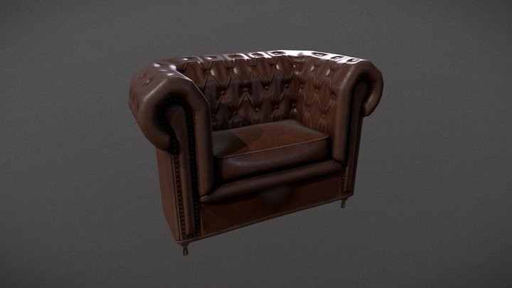 Old Armchair 3D Model