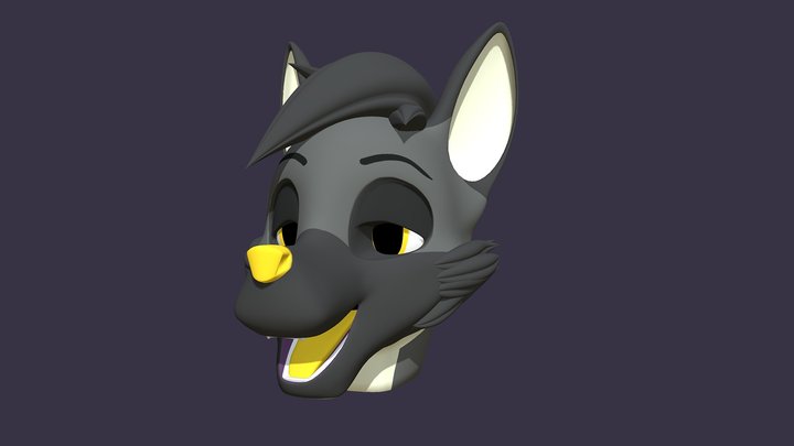 Furry Head 3D Model