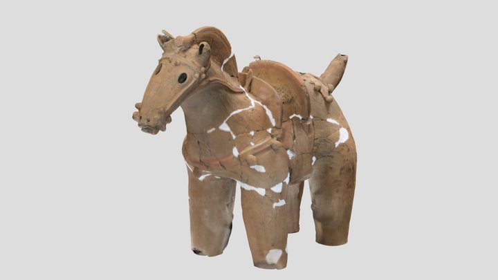 馬形埴輪（本杢南古墳）Horse shaped Haniwa firgure 3D Model