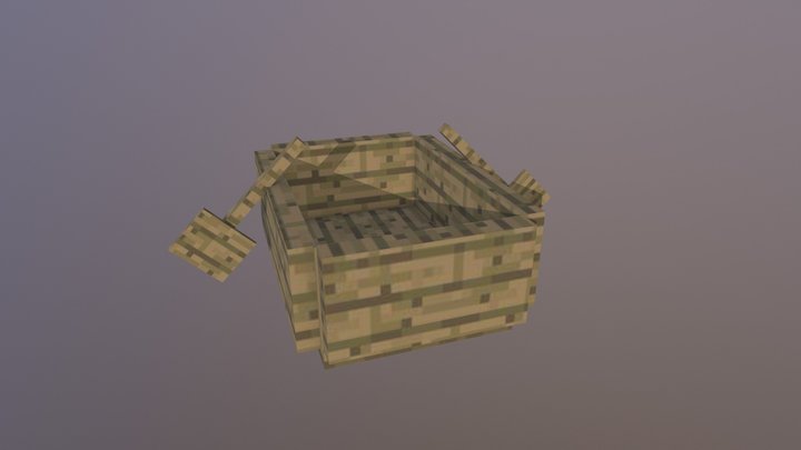 Minecraft Boat 3D Model