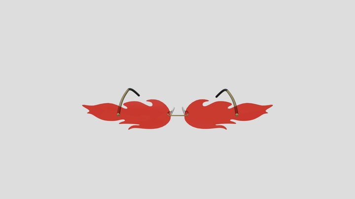 Flame Glasses 3D Model