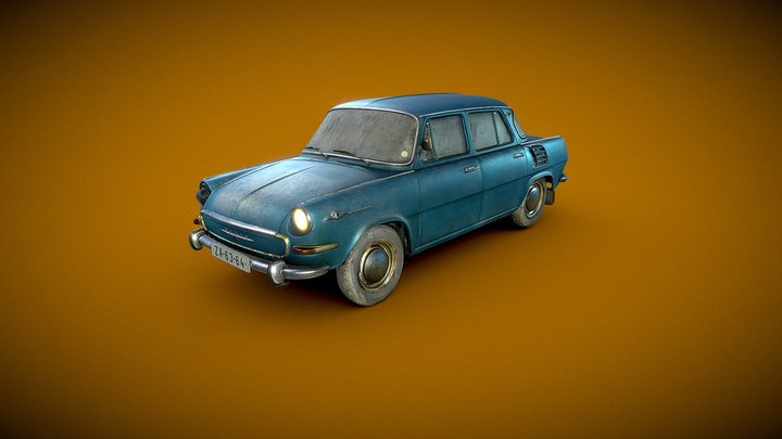 Car_Skoda 1000MB 3D Model