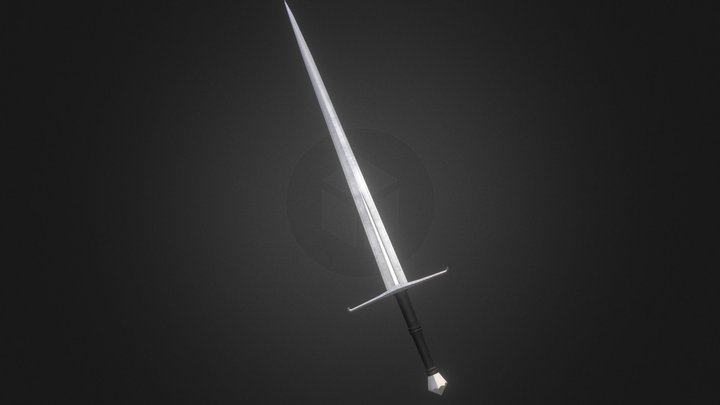 Realistic Medieval Sword 14th century 3D Model
