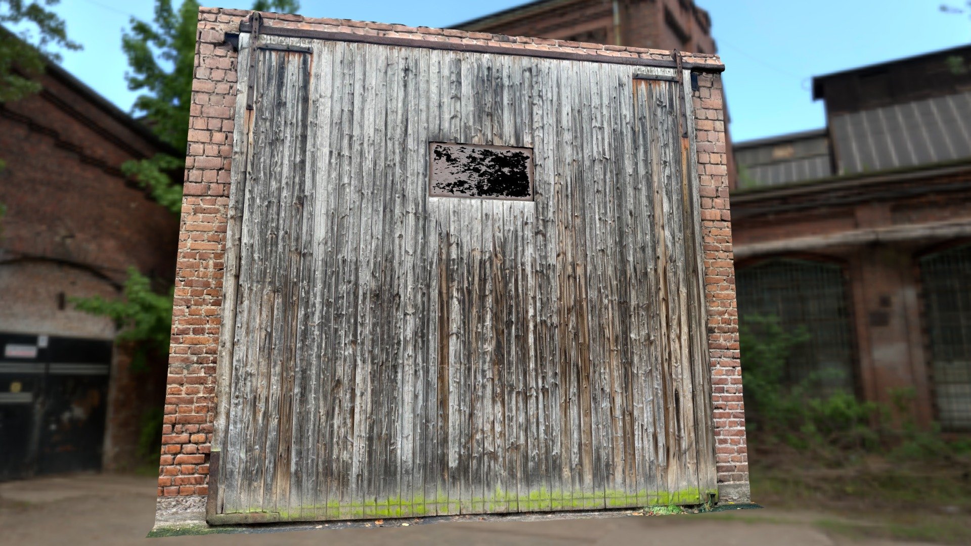 FREE - old wooden garage door