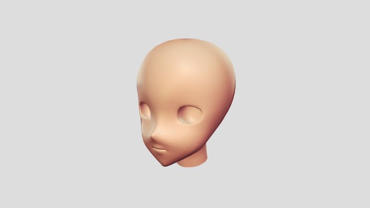 Anime Style Head Basemesh