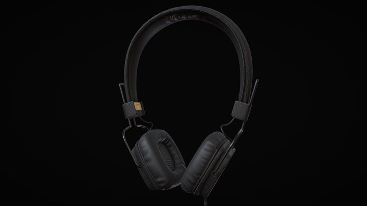 Marshall Headphones 3D Model