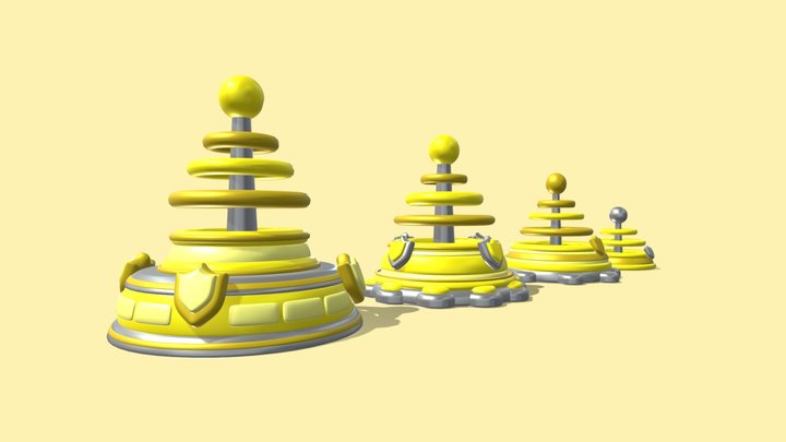 Electricity Turret from the Game 'Data Defenders 3D Model