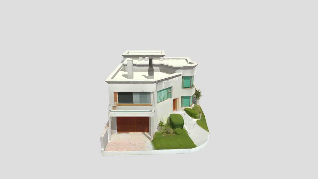 3d model of a modern family residence